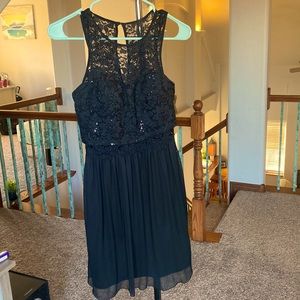 Size 1 thin black dress. only worn once